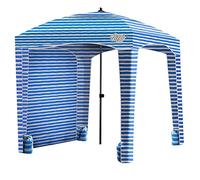 Qipi Beach Cabana - Easy to Set Up Canopy, Waterproof, Portable 6' x 6' Beach Shelter, Included Side Wall, Shade with UPF 50+ UV Protection, Ultimate Sun Umbrella - for Kids, Family - Siesta Beach