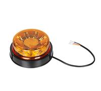 Qiping 1 Pack Orange LED Beacon Light 12v 24v Amber Emergency Vehicles Flashing Light, Yellow Strobe Warning Light, IP67 Waterproof, E-mark Approve - Screw Fixed