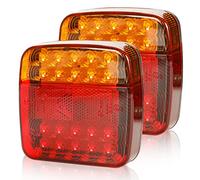 Qiping 12v Universal Vehicle Trailer Tail Light Kit with E Mark, Waterproof LED Rear Lamp Parts for Truck, Van, Caravan, Tractor, Farm Vehicle