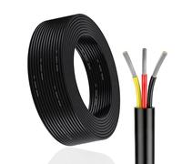 Qiping 3 Core Vehicle Cable 5 m, 3 x 0.5 mm² Car Cable 12 V/24 V 3-Pin Power Cable Tinned Copper Cable for Trailer Truck LED Rear Lights, Flexible Low Impedance Extension Cable