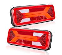 Qiping LED Trailer Lights, 12/24V DC Universal Taillights, Truck Motorhome trailer lighting E-Mark Certified for Road Traffic