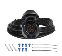 Qiping Trailer Socket Harness 13 Pin Female Pre-Wired 2 m Cable (8 x 1.5 mm² Wires) for Trucks, Caravans, Bike Carriers, Tractors, RV