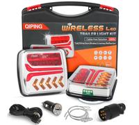 Qiping Wireless Trailer Lights, 12V Trailer Light board, Magnetic LED Trailer Lights, Suitable for Car Truck Caravan RV- Rechargeable, Waterproof, E-Mark Approved