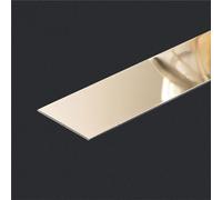 QIPN 10ft Self Adhesive Metal Trim Flexible Metalized Molding Trim Stainless Steel Wall Trim Molding Metallic Decorative Trim for Ceiling, Mirror Frame (Size:Width 2.5cm/1inch,Color:Glossy gold)