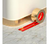 QIPN 16.4ft Self Adhesive Metalized Molding Trim Stainless Steel Molding & Wall Trim Wall Molding Trim Tape for Ceiling, Mirror Frame and more(Size:Width 5cm/2inch,Color:Brushed gold)