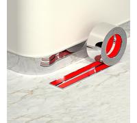 QIPN 16.4ft Self Adhesive Metalized Molding Trim Stainless Steel Molding & Wall Trim Wall Molding Trim Tape for Ceiling, Mirror Frame and more(Size:Width 10cm/3.93inch,Color:Glossy silver)