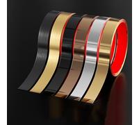 QIPN 20ft Self Adhesive Wall Trim Molding, Metal Flexible Metallic Decorative Trim Mirror-like Peel And Stick Strip For Mirror Frame, Wall, Fireplace (Size:Width 4cm/1.57inch,Color:Brushed rose gold)