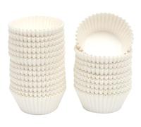 qiqee 600 Count Large Size Cupcake Liners White Muffin Liners Food Grade Jumbo Baking Cups Paper No Smells（Large Size）