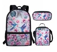 QIQISE Boys Football School Bags Set 3Pcs Elementary Backpack for Kids Bookbag with Lunchbox Pencil Case 3 in 1