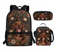 QIQISE Boys Football School Bags Set 3Pcs Elementary Backpack for Kids Bookbag with Lunchbox Pencil Case 3 in 1