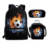 QIQISE Funny Corgi Floral Print Kids School Bag Set Children Backpack Casual Bookbag with Lunchbox Pencil Case for Boys Girls