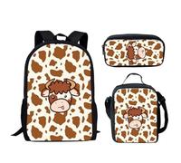 QIQISE Funny Pug Rose Print School Bags Set for College Students Middle School Backpack Bookbags for Teen Girls Elementary