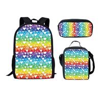 QIQISE Funny Sloth Print Backpack for Teen Girls 3Pcs Bookbag for Middle School Bags Set Travel Back Pack with Lunch Box Pencil Case
