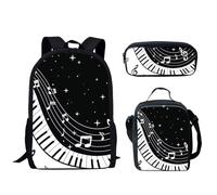 QIQISE Funny Sloth Print Backpack for Teen Girls 3Pcs Bookbag for Middle School Bags Set Travel Back Pack with Lunch Box Pencil Case