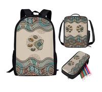 QIQISE Orca Killer Whale School Backpack for Girls with Lunch Bags and Pencil Case for School,Travel Daypack Set 3 Pack Ocean Theme Purple