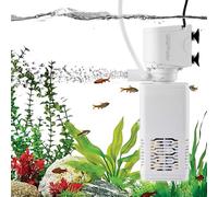 QiQiWader Fish Tank Filter,10-40 Gallon Fish Tank Filter,6W 130GPH,Equipped with Adjustable Aeration Function.