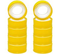 QIQN PTFE Thread Seal Tape 10 Rolls Gas Thread Sealing Tape for Gases & Liquids Plumbing Joint Gas Water Leak Water Pipe Thread 15mm x 0.1mm x 15m