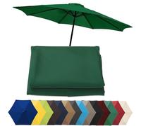 QIQVIV 6/8 Arms Replacement Parasol Cover Market Table Umbrella Canopy For Offset Hanging Umbrella, Umbrella Replacement Top Cover(Dark green,(8Rib) 2.7m/106in)