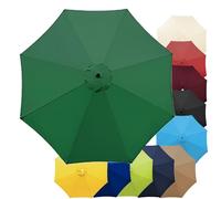 QIQVIV Replacement Fabric Garden Parasol Canopy Cover Patio Umbrella Replacement Canopy - 2M 2.7M 3.0M - Thick And Reinforced For Standard, Cantilever Parasols(Dark green,(6Rib) 2.7m/106in)