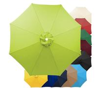 QIQVIV Replacement Fabric Garden Parasol Canopy Cover Patio Umbrella Replacement Canopy - 2M 2.7M 3.0M - Thick And Reinforced For Standard, Cantilever Parasols(Grass green,(8Rib) 2.7m/106in)