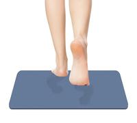 Qirc Bath Mats Rug for Bathroom, Large Diatomaceous Earth Shower Mat, Non-Slip Super Absorbent Quick Drying Bath Mat for Shower Stall Bathtub Sink Bedroom, Easy to Clean (Blue, 40 * 60cm)