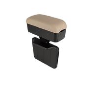 Qirc Car Armrest Box Protector Center Console Armrest Extender Elbow and Forearm Wrist Support Adjustable Height Comfort Pad Universal (Beige-with cup holders)