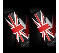 Qirc Car Seat Belt Shoulder Pad, British Union Jack Seat Belt Shoulder Pad 2 Pieces (Black)
