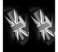 Qirc Car Seat Belt Shoulder Pad, British Union Jack Seat Belt Shoulder Pad 2 Pieces (Grey)