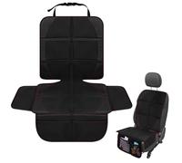 Qirc Car Seat Protector for Child Seats, Waterproof Auto Seat Covers for Kids, Baby Car Seat Protector with Mesh Pockets and Non-Slip Thick Pad Cover