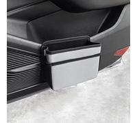 Qirc Car Side Door Trash Can, Foldable Auto Garbage Bin, Car Front Back Seat Storage Container, Mini Portable Vehicle Interior Hanging Dustbin, Universal for SUV, Truck, RV (Silver Gray)
