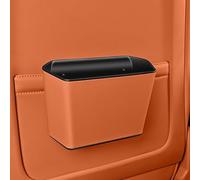 Qirc Car Trash Can with Clip, Portable Mini Garbage Holder for Car Seat Back and Door Hanging Storage, Waterproof and Leak-Proof Cars Trash Bin Container for Auto, SUV (Orange1)