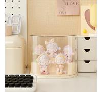 Qirc Clear Dolls Display Case Figure Toys Storage Box Transparent Blind Box Organizer Stand Dustproof Protection Showcase for Action Figures/Toys/Collectibles (Ladder)