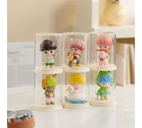 Qirc Dolls Display Case Figure Toys Storage Box Transparent Blind Box Organizer Stand Dustproof Protection Showcase for Action Figures/Toys/Collectibles (Single Room)