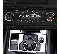Qirc Interior Air Conditioning Ring for Mazda 3 6 CX5 CX9 2014-2018 Interior Air Conditioning Control Ring Knob Trim Cover (White)