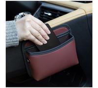 Qirc PU Leather Car Side Pocket Organizer, Universal Car Pocket Pouch Cell Phone Holder for Car, Car Seat Gap Filler Storage Accessories Organizer for Car Door, Console (Red)