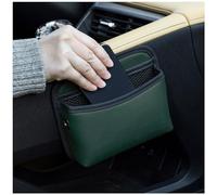Qirc PU Leather Car Side Pocket Organizer, Universal Car Pocket Pouch Cell Phone Holder for Car, Car Seat Gap Filler Storage Accessories Organizer for Car Door, Console (Green)