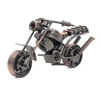 QIRLOEU Motorbike Gifts for Men, Unique Birthday Gifts for Motorbike Enthusiasts, Dad, Husband, Boyfriend, Vintage Metal Motorcycle Figurine, Home Office Desk Decor (S-1)