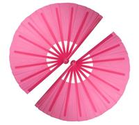 QIRMIZI 2 PCS Large Clacking Fans for Line Dance Popping Fans Rave Fans Boots On The Ground Fans Hand Foldable Fans for Men/Women Handheld Fan for EDM,Festival,Club,Party,Dance,Deep Pink