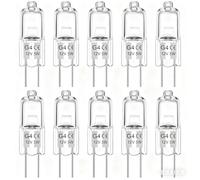 QIROGKC 10 Pcs G4 6v/12v/24v Halogen Bulb - 5w/10w/15w/20w/30w for Metallographic Microscopes & Optical Instruments | 13mm Glass, 45mm Length, 2000h Life (12V/15W)