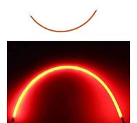 QIROGKC 10PCS Flexible LED Filament for Edison Bulbs - 3V COB Warm Light/Red/Green/Blue, 130mm FPC Soft Filament, DIY Lamp Parts (0.3W, Multi-Color & Length Options) 185mm Red