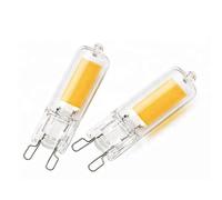 QIROGKC 5Pcs G4 G9 LED Bulbs 3W 5W 7W Dimmable 110V-240V Glass COB Dual-Sided Lighting 2700K-6500K Color Temperature G9 0930 5W 110V-130VDimmable Natural Light