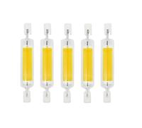 QIROGKC 5Pcs R7S LED Bulb,7 Color Dimmable Plug and Play Light with Orange, Purple, Red, Green, 2700K-6500K (78/118/189mm) for Halloween Indoor Decor, Porch, Bar, Signage,78mm10W110Vdimming WarmWhite