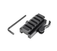 QIRUIMY 5 Slots Tactical Height QD Detachable Scope Mount Adapter, Quick Release Low Profile Rail Riser Mounts Adaptor for 20mm Picatinny Rail System