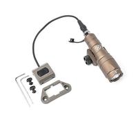 QIRUIMY M300A Tactical Torch with Pressure Pad Switch,600 Lumens Flashlight Scout Light for Mlok Keymod 20mm Picatinny Rail System (Brown)