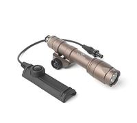 QIRUIMY M600C Tactical Airsoft Torch with Dual Function Switch,600 Lumens Flashlight Scout Light for 20mm Picatinny Rail System (Brown)