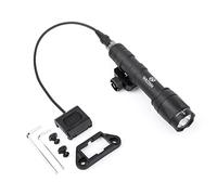 QIRUIMY M600C Tactical Torch with Pressure Pad Switch,LED 600 Lumens Flashlight Scout Light for Mlok keymod 20mm Picatinny Rail System (Black)