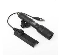 QIRUIMY M600W Strobe Airsoft Torch with Dual Function Switch,600 Lumens Tactical Strobe Flashlight Scout Light for 20mm Picatinny Rail System (Black)
