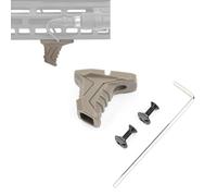 QIRUIMY Mini Tactical Mlok keymod HandStop Link Angled Foregrip with Cable Management for Mlok Keymod Handguard System (Brown)