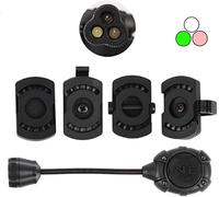 QIRUIMY Tactical MPLS3 Helmet Light,White/IR/Green Light LED Headlamp Safety Signal Indicators Survival Helmet Flashlight (Black)