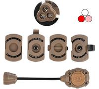 QIRUIMY Tactical MPLS3 Helmet Light,White/IR/Green Light LED Headlamp Safety Signal Indicators Survival Helmet Flashlight (Brown)